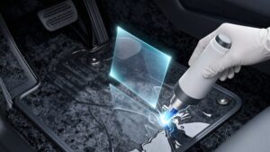 Нанесение нанопокрытия на ковровое покрытие автомобиля для защиты салона в химчистке 18 в Ижевске