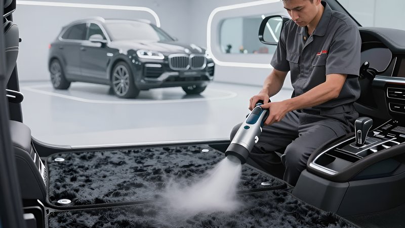 Профессиональная чистка ковролина Porsche и BMW в современной студии по трендам 2026 года